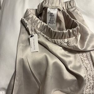 Dynamite satin sleep shorts